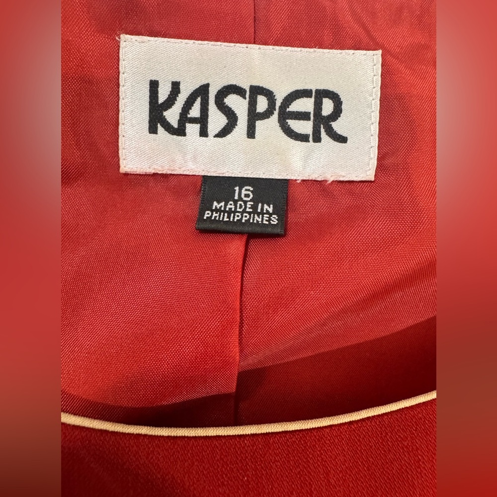 Kasper Women's Red Blazer/Skirt Set - Picture 12 of 14